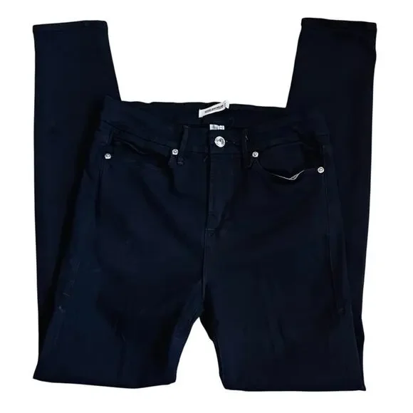 Good American Women’s Sz 29 Black High Rise Good Legs Jeans Stretch Denim - Picture 5 of 16